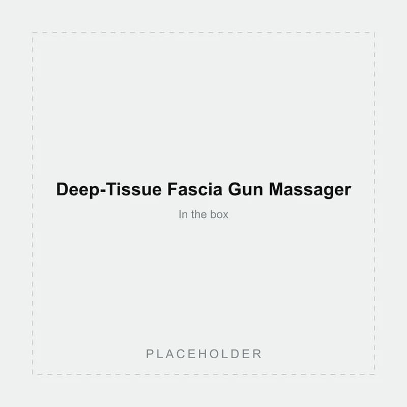 Placeholder image of the Deep-Tissue Fascia Gun Massager box contents