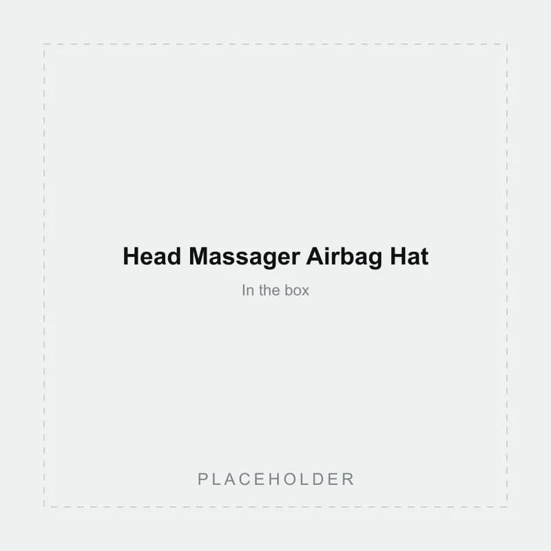 Placeholder image of the Head Massager Airbag Hat box contents