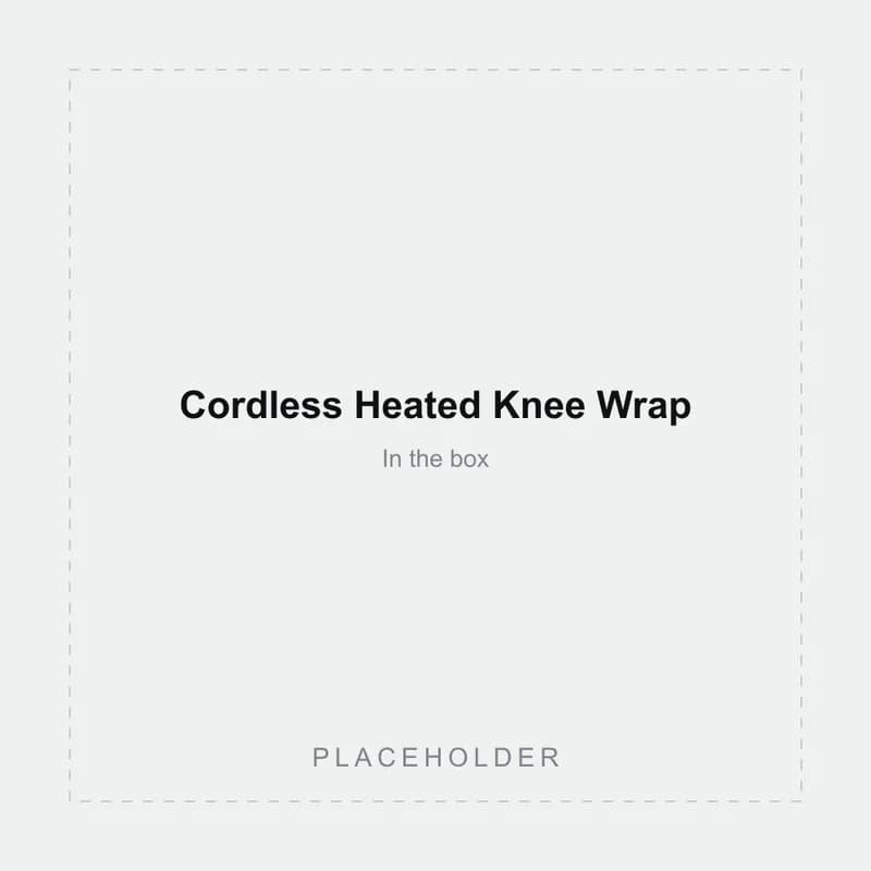 Placeholder image of the Cordless Heated Knee Wrap box contents