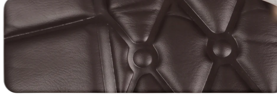 Close-up of the diamond-quilted leatherette surface